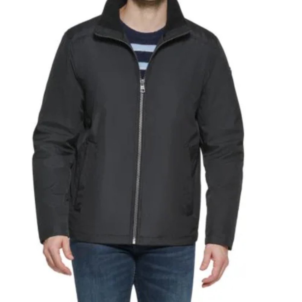 Mock Neck Poly Jacket